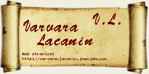 Varvara Lačanin vizit kartica